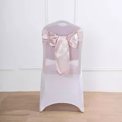 Ruban de chaise en satin rose poudré