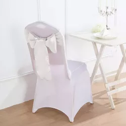 Noeud de chaise satin blanc