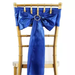 Noeud de chaise satin bleu roi