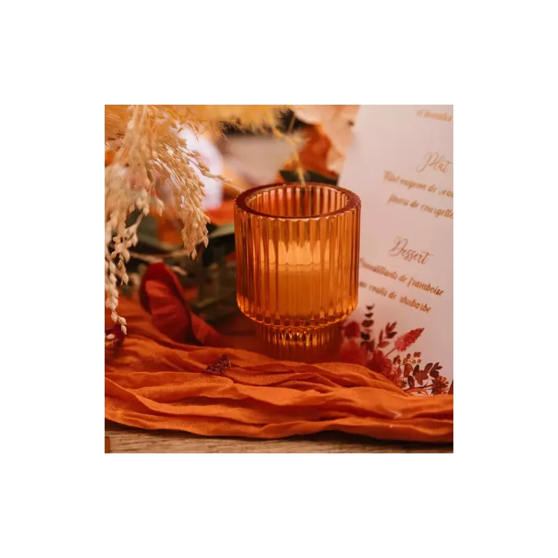 Bougeoir reversible corail disponible à la location