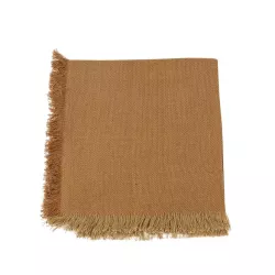 Serviette effilochée  Camel