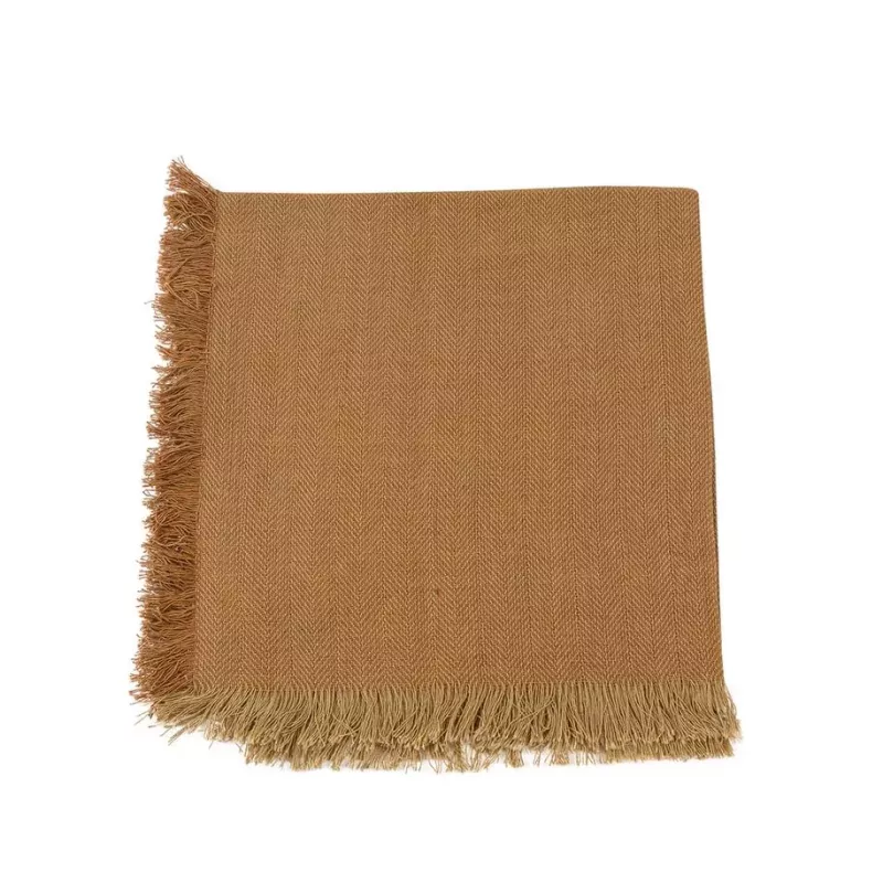 Serviette effilochée  Camel