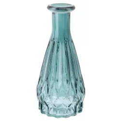 Vase Diamant en verre Bleu Canard