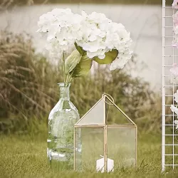 Hortensia blanc sur tige artificiel à la location