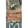 Panneau d'accueil personnalisé en bois disponible à la location Limoges