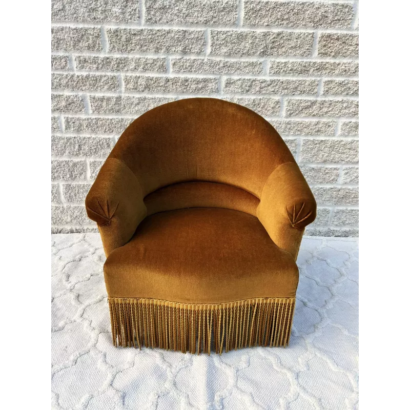 Fauteuil crapaud or