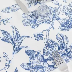 Chemin de table Jouy bleu