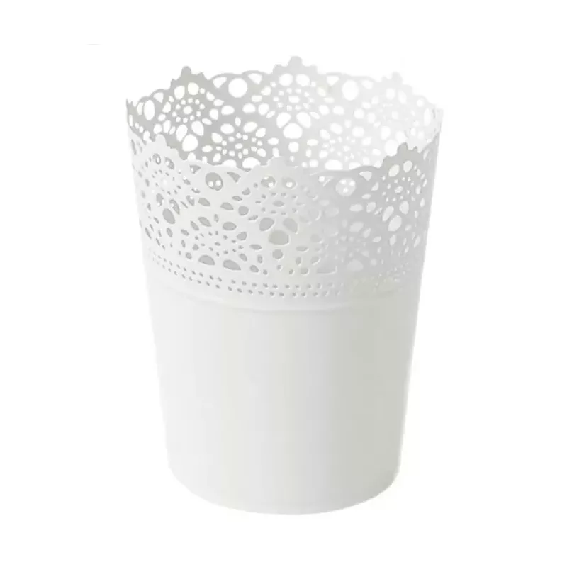 Photophore dentelle blanc