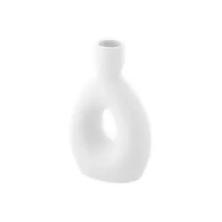 Bougeoir ou Vase en céramique blanche