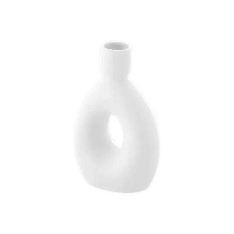 Bougeoir ou Vase en céramique blanche