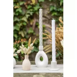 Bougeoir ou Vase en céramique blanche