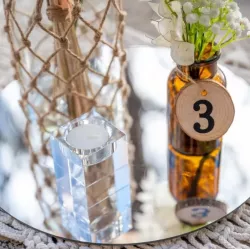 Bougeoir carré en verre