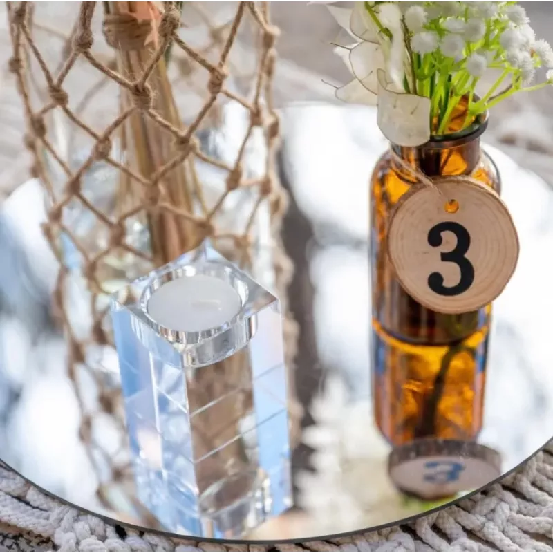 Bougeoir carré en verre