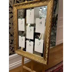 Grand miroir doré