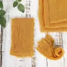 Serviette de table mariage jaune safran
