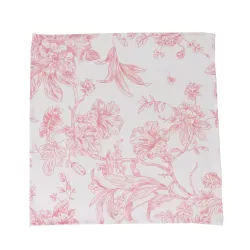 Serviette de table florale rose