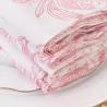 Serviette de table florale rose