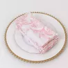 Serviette de table florale rose