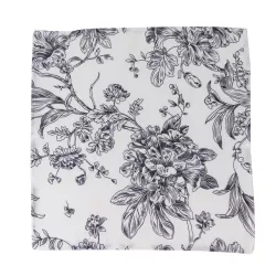 Serviette de table florale noire