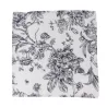 Serviette de table florale noire