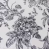 Serviette de table florale noire