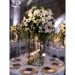 Louez votre décoration de mariage noire et blanche