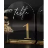 Numéro de table plexiglas doré