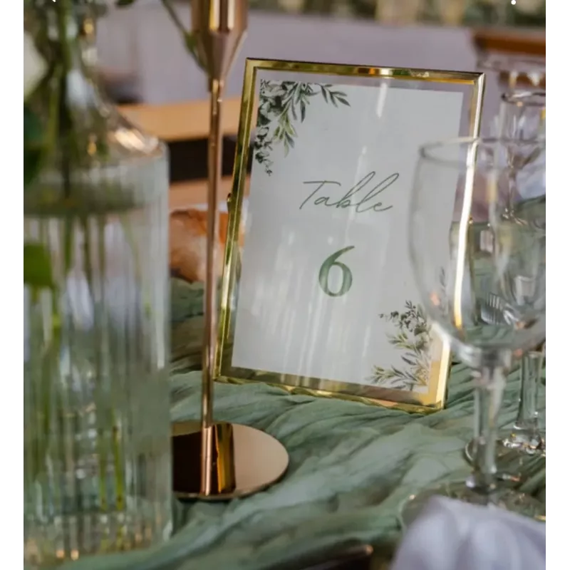 Cadre en verre métal doré