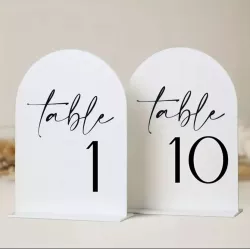 Location numéro de table nour et blanc