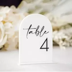 Numéro de table Noir et blanc