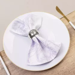 Serviette de table lavande florale