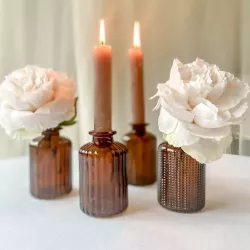 Vase marron glacé