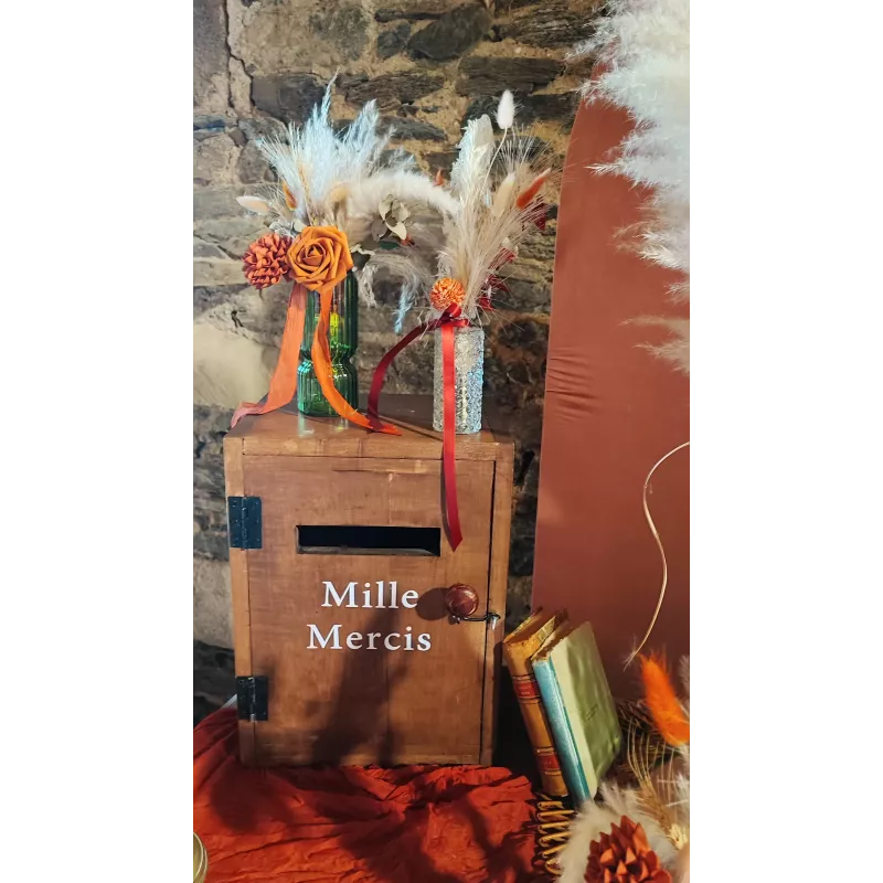Urne boite aux lettres en bois