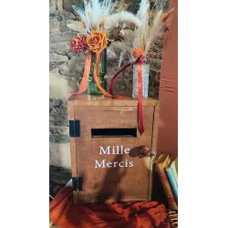 Urne boite aux lettres en bois