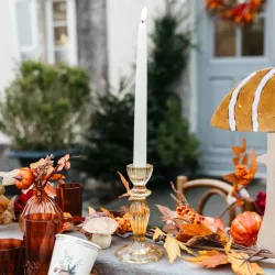 2 Bougies Flambeau LED Ivoire pas cher