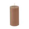 Location de Bougie Pilier LED camel 15 cm en cire