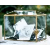 Urne de mariage en verre doré