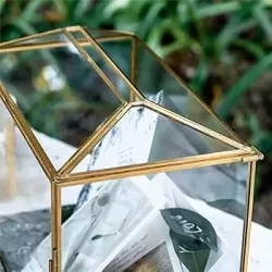 Urne de mariage en verre doré