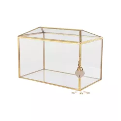 Urne de mariage en verre doré
