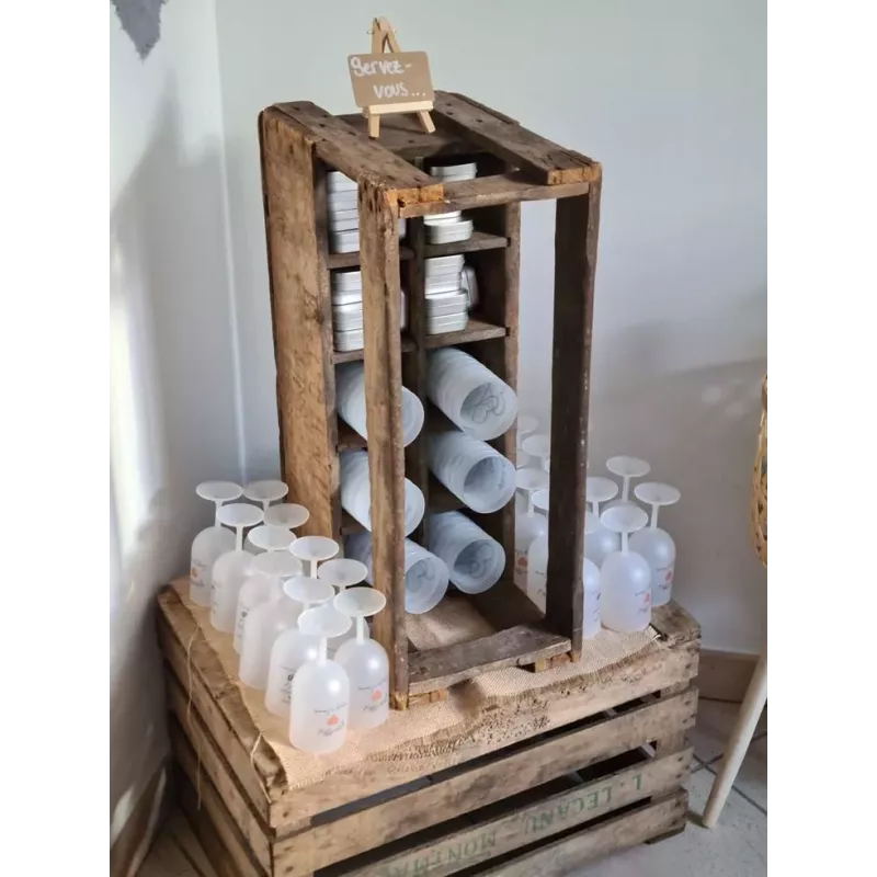 Location de caisse à vins vintage en bois