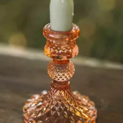 Bougeoir Mire Verre Terracotta