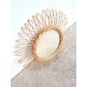 Location  miroir rond en osier