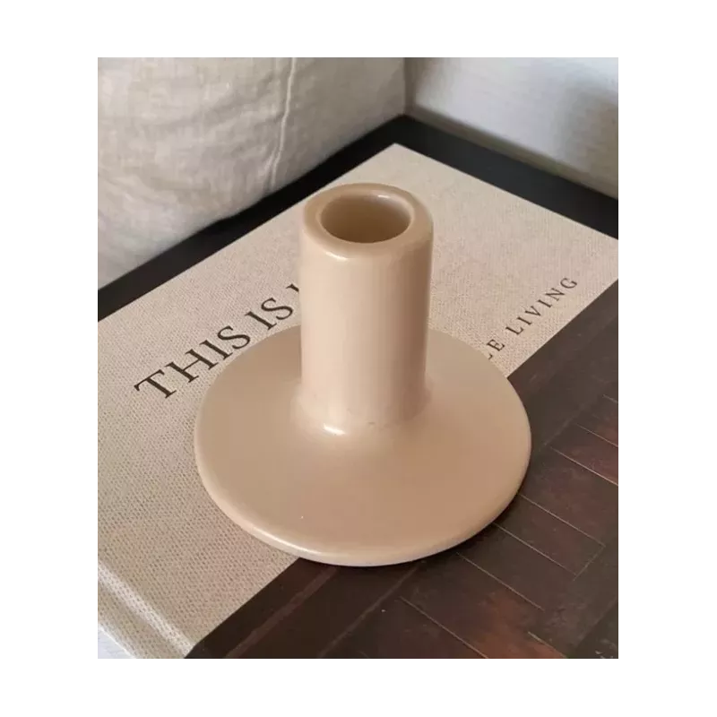 Chandelier céramique beige