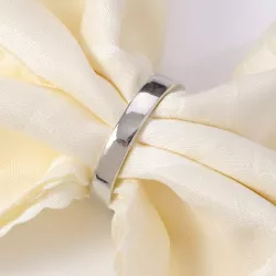 Rond de serviette metal argenté