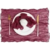 Serviette de table gaze de coton bordeaux