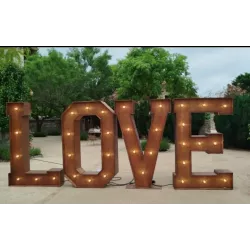Location mot LOVE XXL lumineux