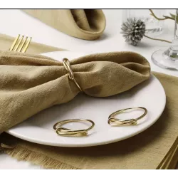 Location de rond de serviette doré pour mariage