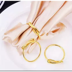 Rond de serviette mariage doré