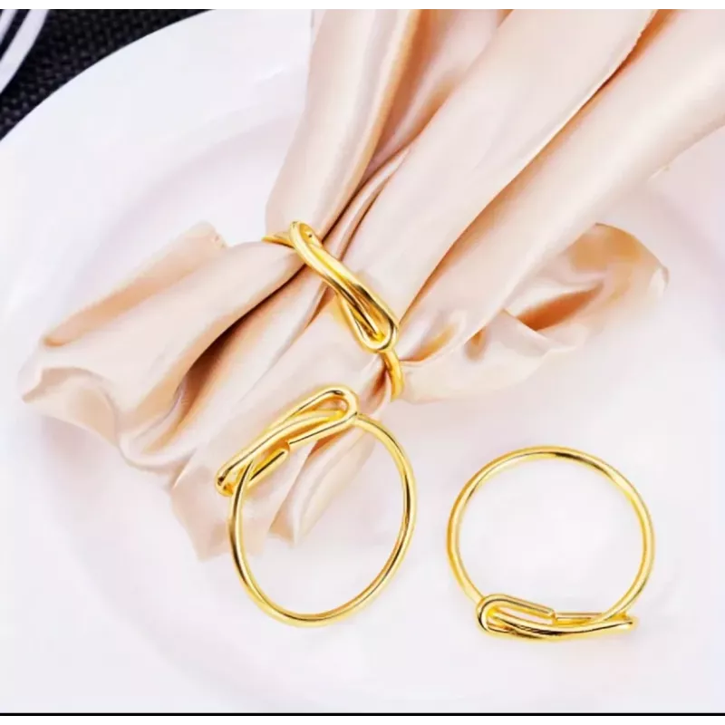 Rond de serviette mariage doré