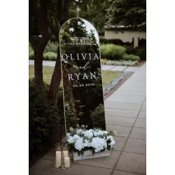 Location miroir psyché doré pour plan de table ou panneau de bienvenue